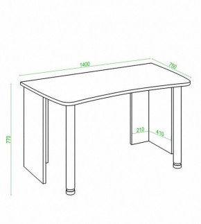 Стол офисный Домино Лайт СКЛ-Софт140 в Кудымкаре - kudymkar.mebel24.online | фото 3