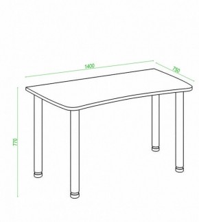 Стол офисный Домино Лайт СКЛ-Софт140МО в Кудымкаре - kudymkar.mebel24.online | фото 2