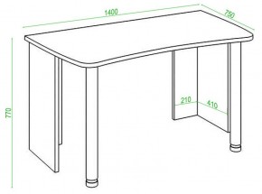 Стол офисный Домино Lite СКЛ-Софт140 в Кудымкаре - kudymkar.mebel24.online | фото 2