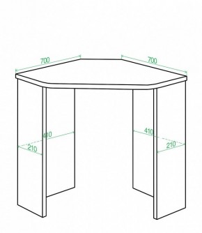 Стол письменный Домино Lite СКЛ-Угл70 в Кудымкаре - kudymkar.mebel24.online | фото 2