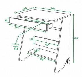 Стол письменный Домино СК-7 в Кудымкаре - kudymkar.mebel24.online | фото 2