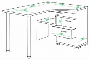 Стол письменный Домино СР-132С-140 в Кудымкаре - kudymkar.mebel24.online | фото 2