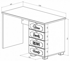 Стол письменный ДримСтар ДС-03 в Кудымкаре - kudymkar.mebel24.online | фото 4