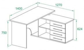 Стол письменный КСТ-109Л в Кудымкаре - kudymkar.mebel24.online | фото 3