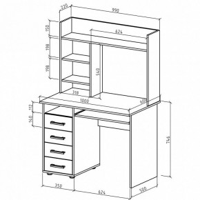 Стол письменный Остин в Кудымкаре - kudymkar.mebel24.online | фото 3