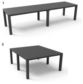 Стол раскладной Джули (Julie Double table 2 configurations) Графит в Кудымкаре - kudymkar.mebel24.online | фото