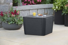 Стол-сундук Лузон Плюс (Luzon Plus Flat Wicker), графит в Кудымкаре - kudymkar.mebel24.online | фото 1