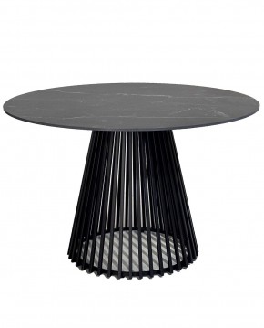 Стол TERNI 120 MATT BLACK MARBLE SOLID CERAMIC Черный мрамор матовый, керамика /Черн.каркас, ®DISAUR в Кудымкаре - kudymkar.mebel24.online | фото 3