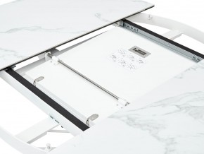 Стол TRENTO 120 HIGH GLOSS STATUARIO Белый мрамор глянцевый, керамика/ белый каркас, ®DISAUR в Кудымкаре - kudymkar.mebel24.online | фото 3