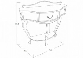 Стол туалетный Джульетта в Кудымкаре - kudymkar.mebel24.online | фото 2