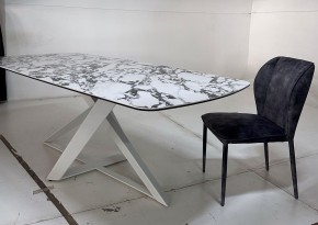 Стол VICENZA 220 BULGARI WHITE, керамика / белый, ®DISAUR в Кудымкаре - kudymkar.mebel24.online | фото 4