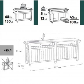 Столик для барбекю 415 Л (Unity Chef 415 L) графит в Кудымкаре - kudymkar.mebel24.online | фото 2