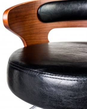 Стул барный DOBRIN FRED BLACK, коричневое дерево, чёрный в Кудымкаре - kudymkar.mebel24.online | фото 6