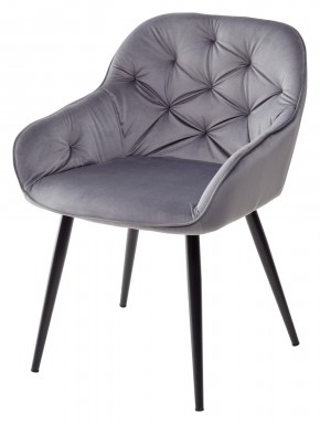 Стул BREEZE BLUVEL-14 GREY, велюр / черный каркас М-City в Кудымкаре - kudymkar.mebel24.online | фото 1