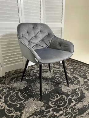 Стул BREEZE BLUVEL-14 GREY, велюр / черный каркас М-City в Кудымкаре - kudymkar.mebel24.online | фото 6