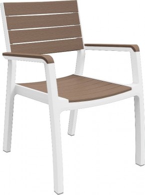 Стул c подлокотниками Гармония (Harmony armchair) белый-капучино в Кудымкаре - kudymkar.mebel24.online | фото 2