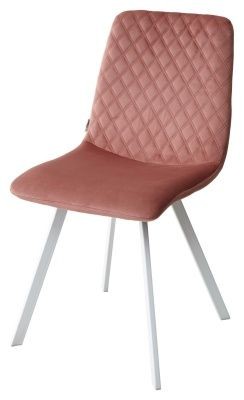 Стул DAIQUIRI BLUVEL-52 PINK / белый каркас, велюр М-City в Кудымкаре - kudymkar.mebel24.online | фото 1