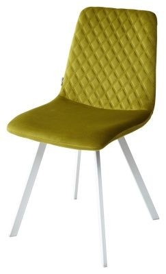 Стул DAIQUIRI BLUVEL-75 OLIVA / белый каркас, велюр М-City в Кудымкаре - kudymkar.mebel24.online | фото 1