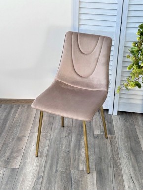 Стул ELLI BLUVEL-40 Бежевый, велюр / золотой каркас М-City в Кудымкаре - kudymkar.mebel24.online | фото 3