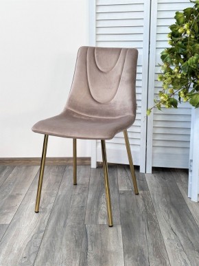 Стул ELLI BLUVEL-40 Бежевый, велюр / золотой каркас М-City в Кудымкаре - kudymkar.mebel24.online | фото 4