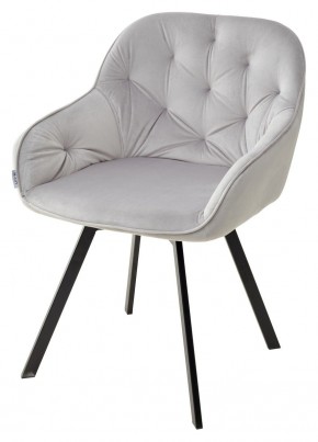 Стул GALE 360 град. поворот. BLUVEL-03 LIGHT GREY, велюр/ черный каркас, М-City в Кудымкаре - kudymkar.mebel24.online | фото 1