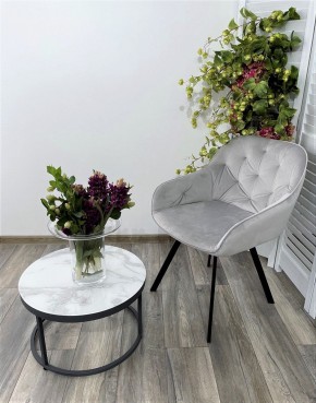 Стул GALE 360 град. поворот. BLUVEL-03 LIGHT GREY, велюр/ черный каркас, М-City в Кудымкаре - kudymkar.mebel24.online | фото 6