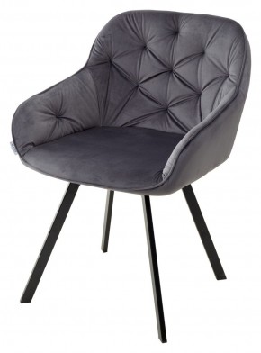 Стул GALE 360 град. поворот. BLUVEL-14 GREY, велюр/ черный каркас, М-City в Кудымкаре - kudymkar.mebel24.online | фото 4