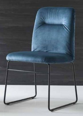 Стул GRETA CB/1904 MET.P15 MATT BLACK/ VENICE S0J OCEAN BLUE в Кудымкаре - kudymkar.mebel24.online | фото