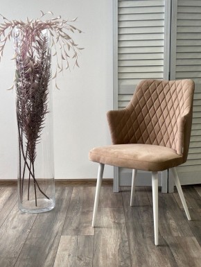 Стул HERMAN 360 град. БЕЖЕВЫЙ #5, велюр / белый каркас М-City в Кудымкаре - kudymkar.mebel24.online | фото 2