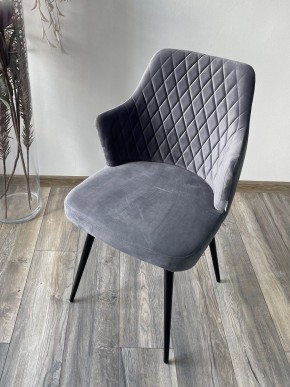 Стул HERMAN 360 град. СЕРЫЙ #27, велюр / черный каркас М-City в Кудымкаре - kudymkar.mebel24.online | фото 2