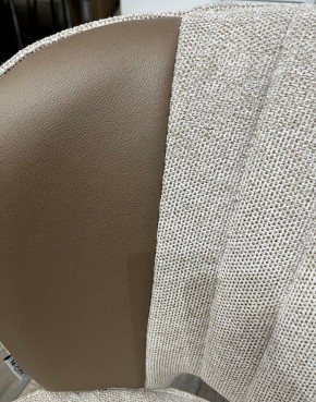 Стул HERMES WZ2042-02 светло-бежевый фактурный велюр/ HK017-31 серо-коричневый PU, М-City в Кудымкаре - kudymkar.mebel24.online | фото 2