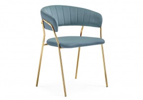 Стул на металлокаркасе Kamelia 1  light blue /gold в Кудымкаре - kudymkar.mebel24.online | фото 1