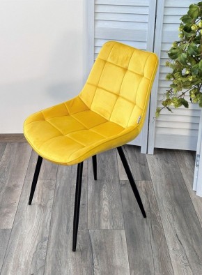 Стул MIAMI G062-20 желтый, велюр / черный каркас М-City в Кудымкаре - kudymkar.mebel24.online | фото 4