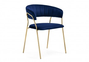 Стул на металлокаркасе Kamelia 1 dark blue / gold в Кудымкаре - kudymkar.mebel24.online | фото