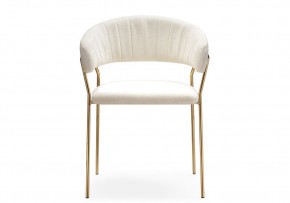 Стул на металлокаркасе Kamelia 1 white fabric / gold в Кудымкаре - kudymkar.mebel24.online | фото 3