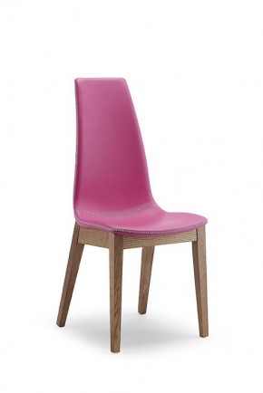 СТУЛ  SELLY, ASH WALNUT 167/ SOFT PIENO FIORE 275 FUSSIA с черн.строчкой в Кудымкаре - kudymkar.mebel24.online | фото