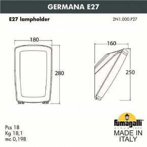 Светильник на штанге Fumagalli Germana 2N1.000.000.AYF1R в Кудымкаре - kudymkar.mebel24.online | фото 3