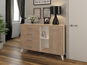 СВЕТЛАНА Комод-тумба  (дуб сонома/белый) в Кудымкаре - kudymkar.mebel24.online | фото