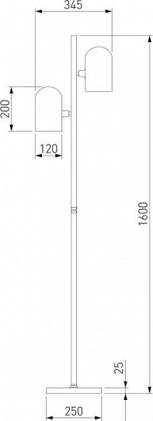 Торшер Eurosvet Bambola 01164/2 латунь в Кудымкаре - kudymkar.mebel24.online | фото 2