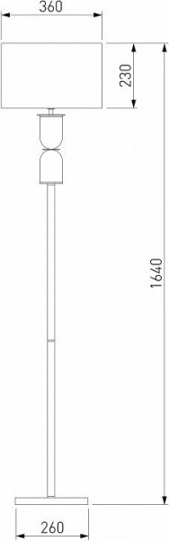 Торшер Eurosvet Caprera 01154/1 латунь в Кудымкаре - kudymkar.mebel24.online | фото 3