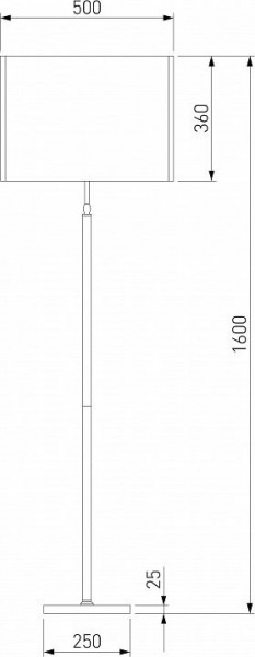 Торшер Eurosvet Notturno 01163/1 латунь в Кудымкаре - kudymkar.mebel24.online | фото 2