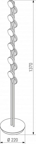 Торшер Eurosvet Tapioca 90332/12 черный в Кудымкаре - kudymkar.mebel24.online | фото 4