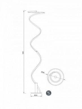Торшер Mantra Helix 6102 в Кудымкаре - kudymkar.mebel24.online | фото 2