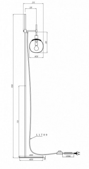 Торшер Maytoni Erich MOD221-FL-01-G в Кудымкаре - kudymkar.mebel24.online | фото 5