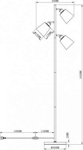 Торшер Moderli Floor V3051-3F в Кудымкаре - kudymkar.mebel24.online | фото 3