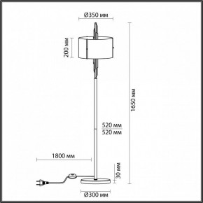 Торшер Odeon Light Margaret 5415/3F в Кудымкаре - kudymkar.mebel24.online | фото 4