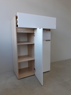 ТРИО Спальный гарнитур (модульный) сонома/белый в Кудымкаре - kudymkar.mebel24.online | фото 10