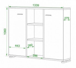 Тумба комбинированная Домино ПУ-60-3 в Кудымкаре - kudymkar.mebel24.online | фото 2