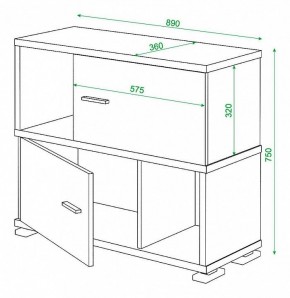 Тумба комбинированная Домино СБ-30/2 в Кудымкаре - kudymkar.mebel24.online | фото 2