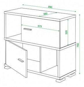 Тумба комбинированная Домино СБ-30/2 в Кудымкаре - kudymkar.mebel24.online | фото 3